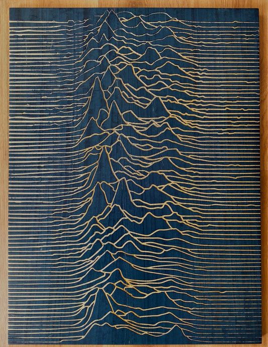 Joy Division Wood Wall Art: Hand-Carved Music Gift
