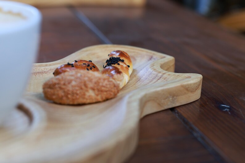 Rustic Chestnut Wood Coffee & Tea Trays – 2-Piece 3D Carved Set