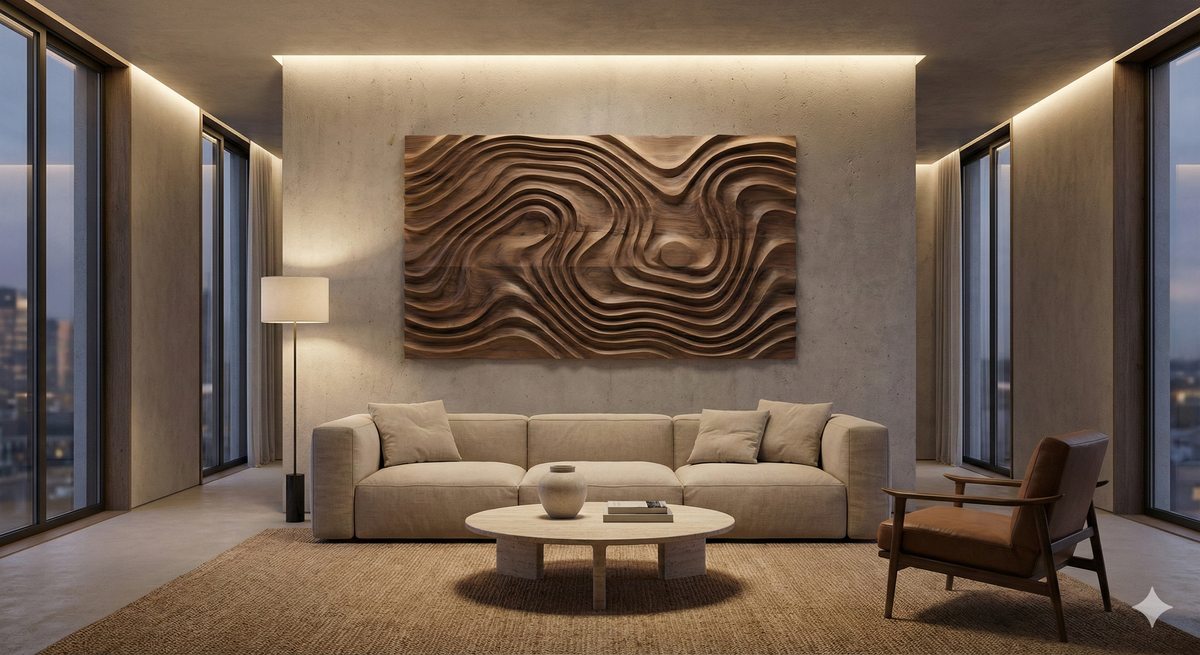 How 3D Wood Wall Art Transforms Modern Home Interiors