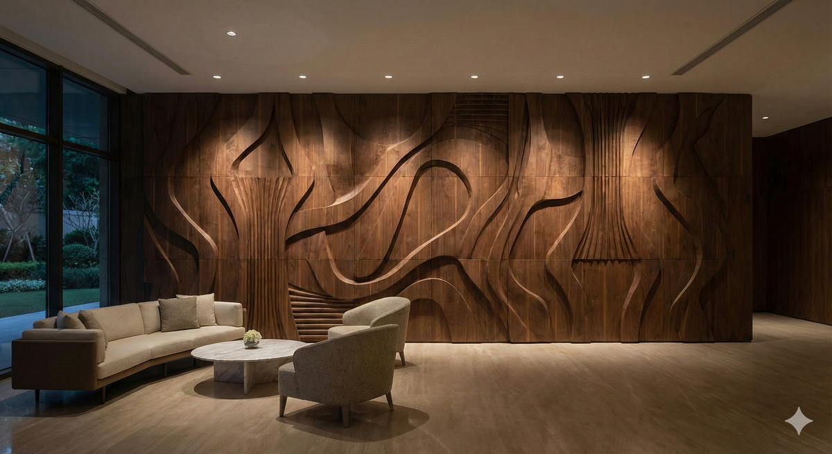 Why Luxury Hotels Choose 3D Wooden Wall Art for Interior Design