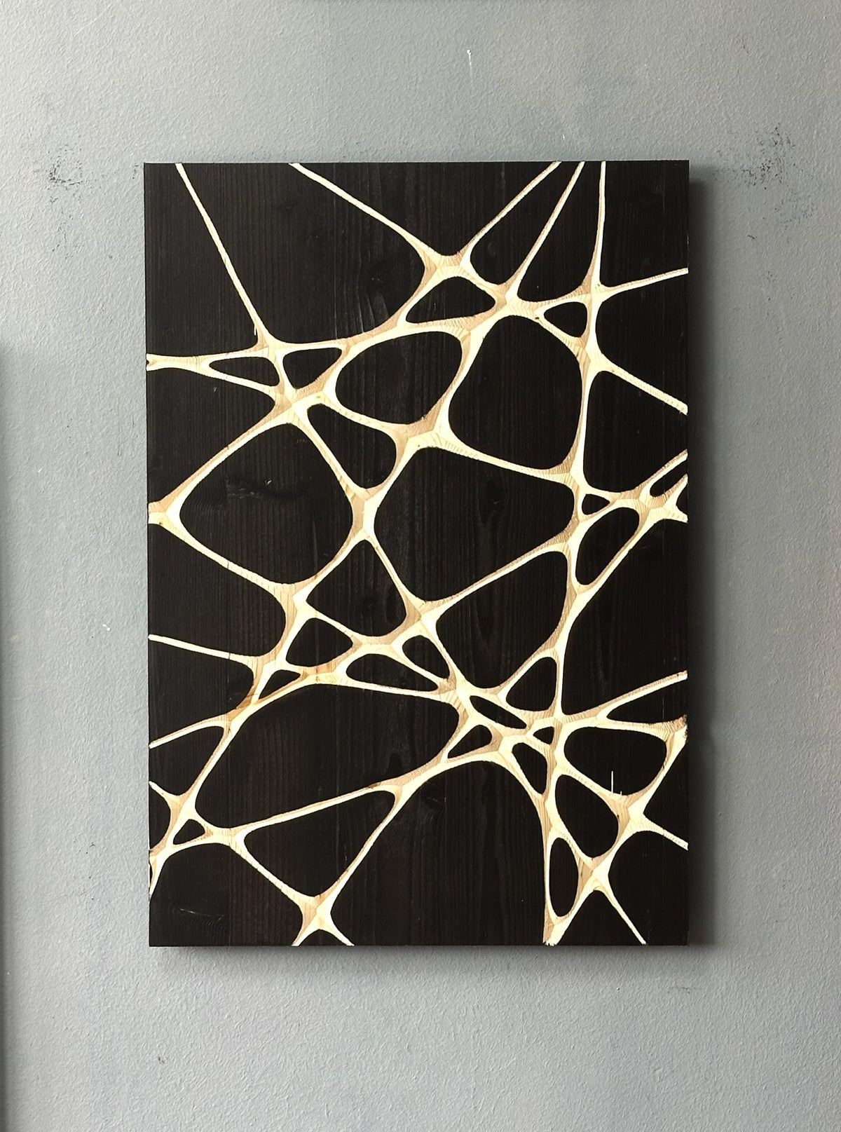 Interlink, 3d Carved Wooden Wall Art, Minimalist Wall Decor