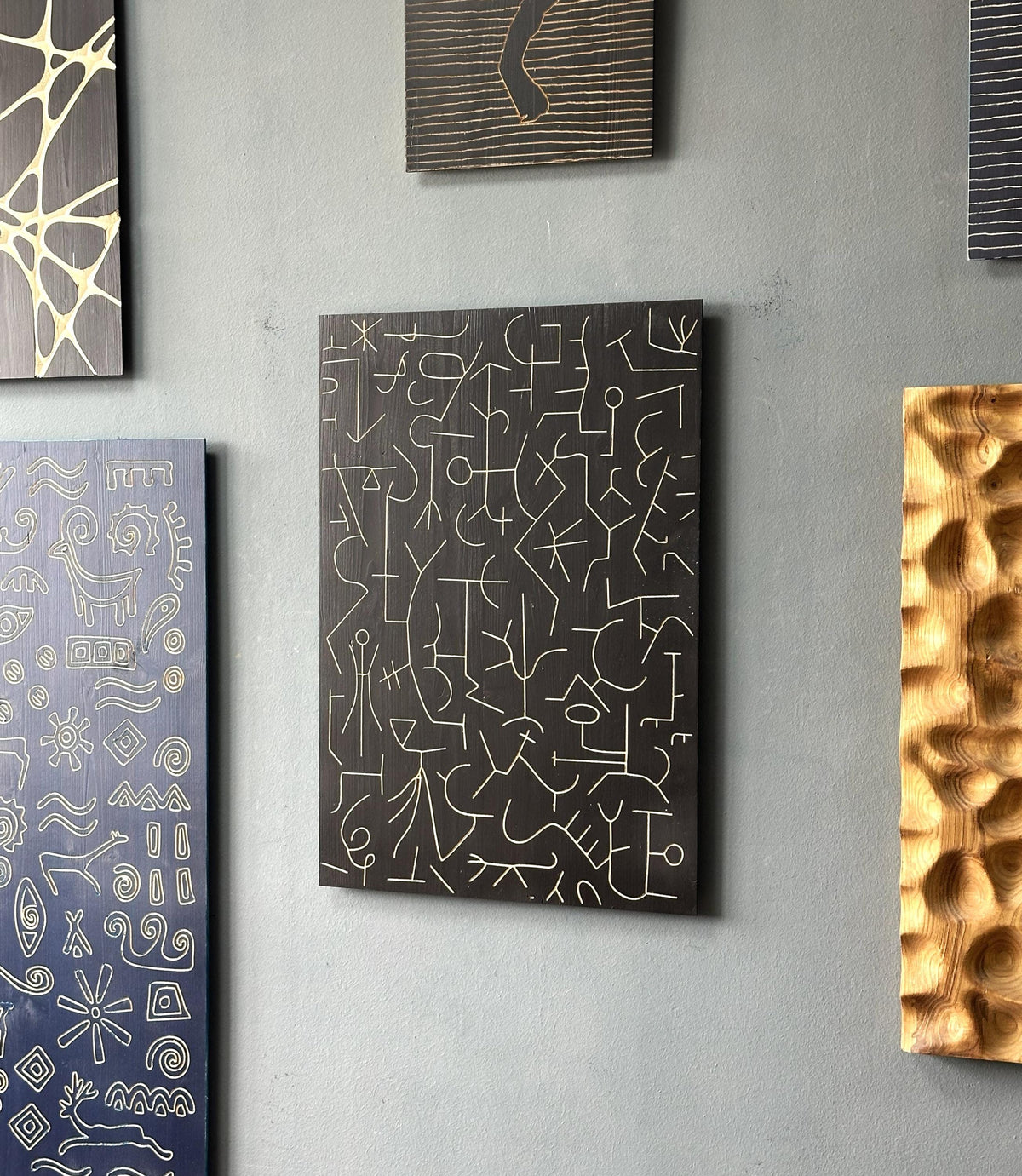 Carved Minimalist Wood Wall Art