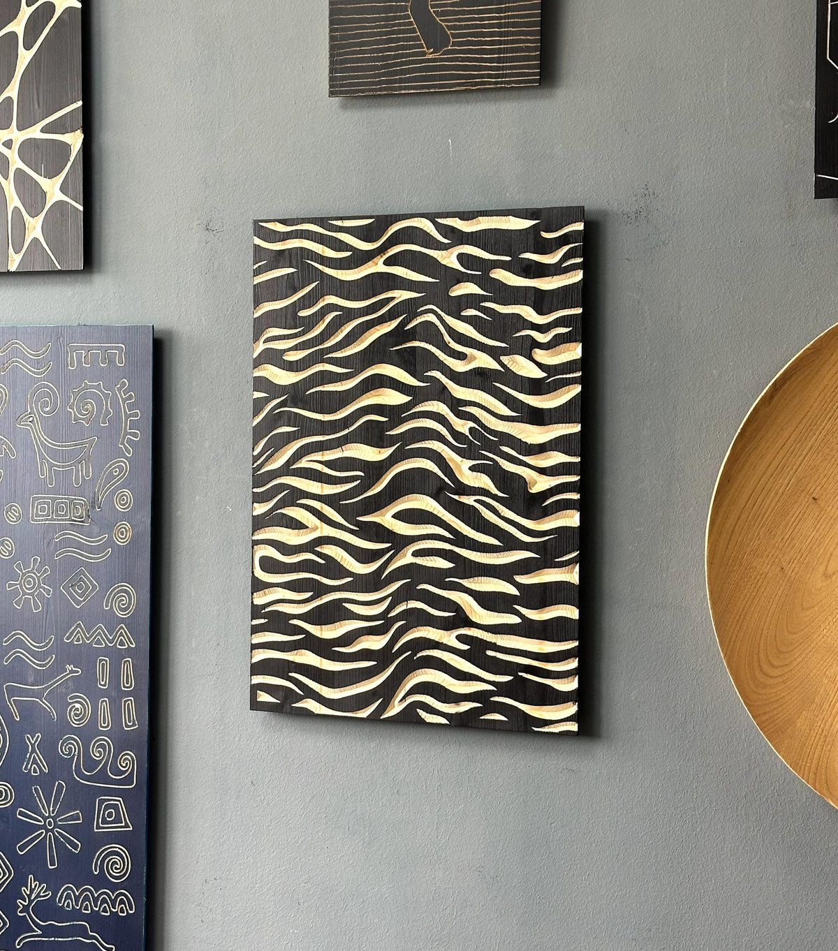 3d Carved Wooden Wall Art, Modern Wall Decor