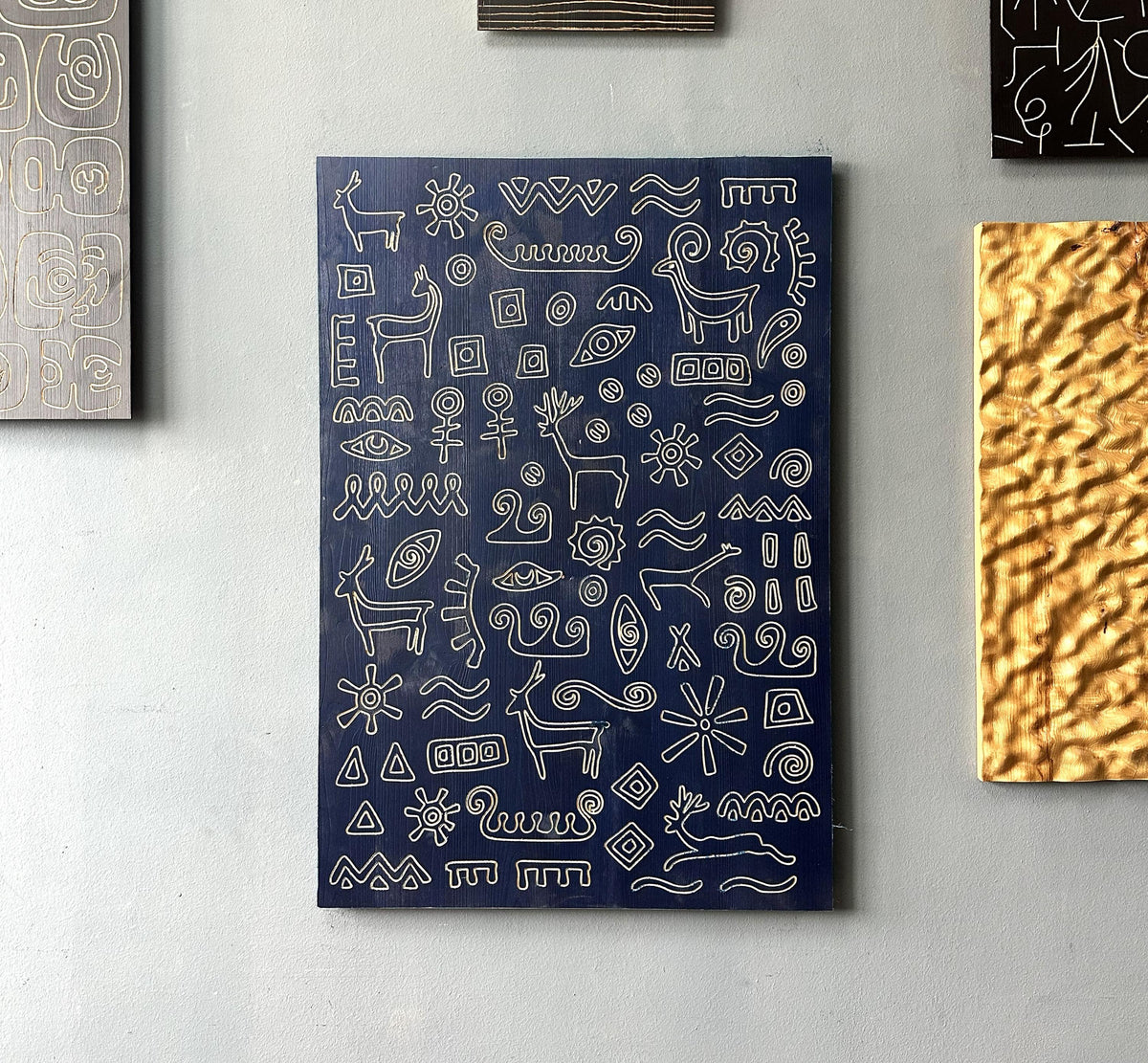 Minimalist Wooden Carved Wall Art