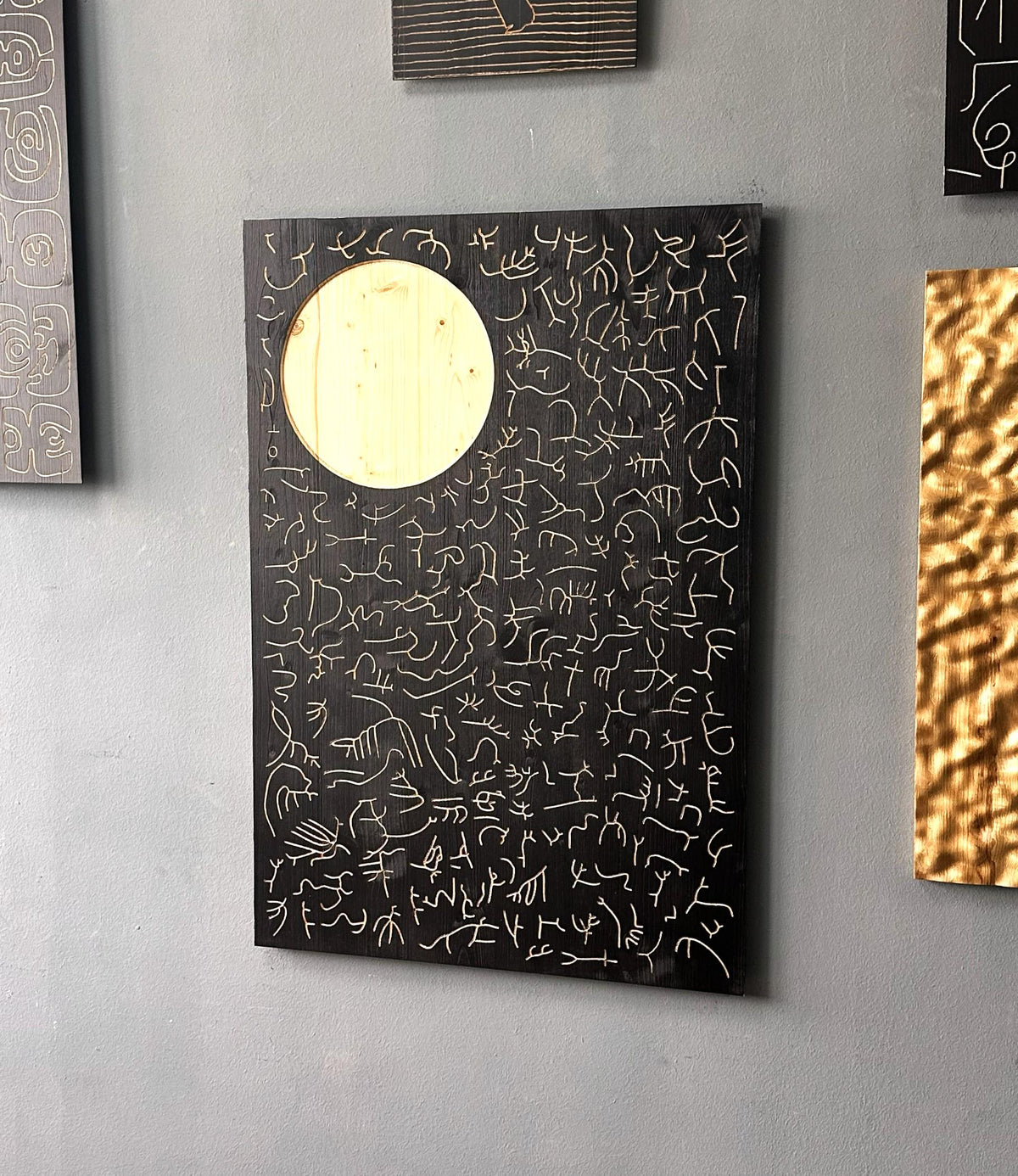 Wall Decor, Absract Wall Art, Line Art, Wood Wall Art, Wood Wall Hanging, Line Wall Art