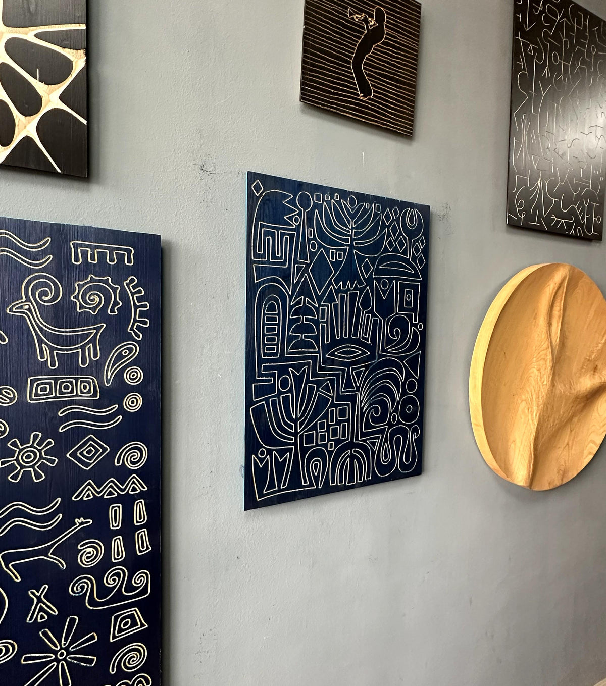 Minimalist Wooden Wall Art, Carved Wall Decor, Fangorn