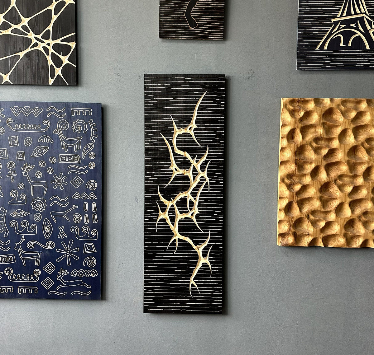 Fracture, 3d Carved Wooden Wall Art, Wall Hanging