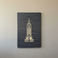 Empire State Building Wood Wall Art: Modern Minimalist Line Art