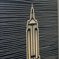 Empire State Building Wood Wall Art: Modern Minimalist Line Art