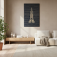 Empire State Building Wood Wall Art: Modern Minimalist Line Art