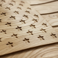 3D Carved Chestnut Wood American Flag Wall Art
