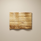 3D Carved Chestnut Wood American Flag Wall Art