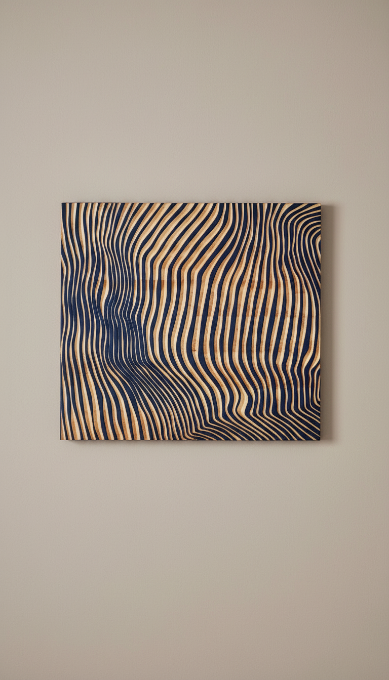 3D Wood Wall Art: Modern Abstract Panel Decor