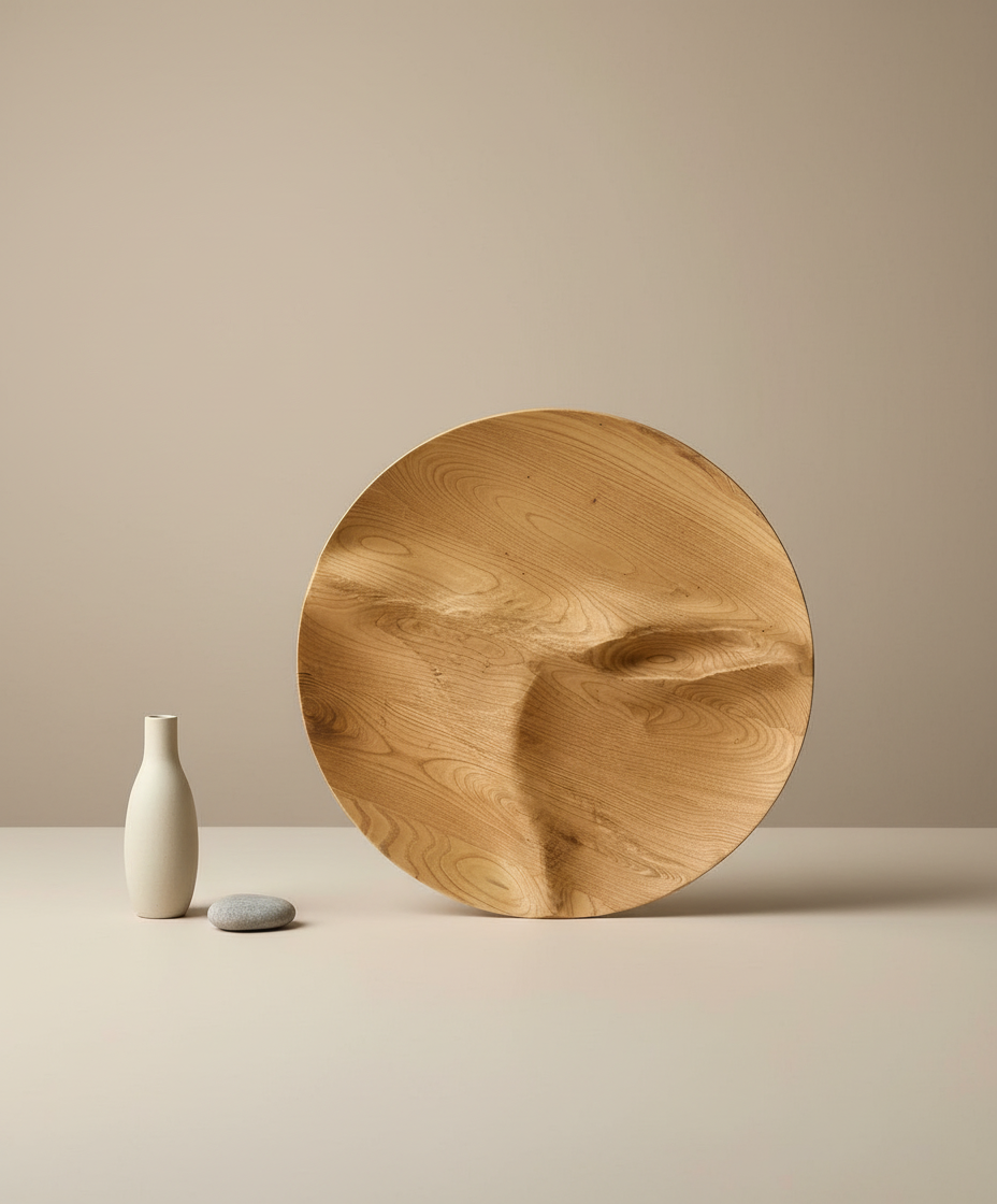 3D Carved Chestnut Wood Wall Art: Unique Wall Decor