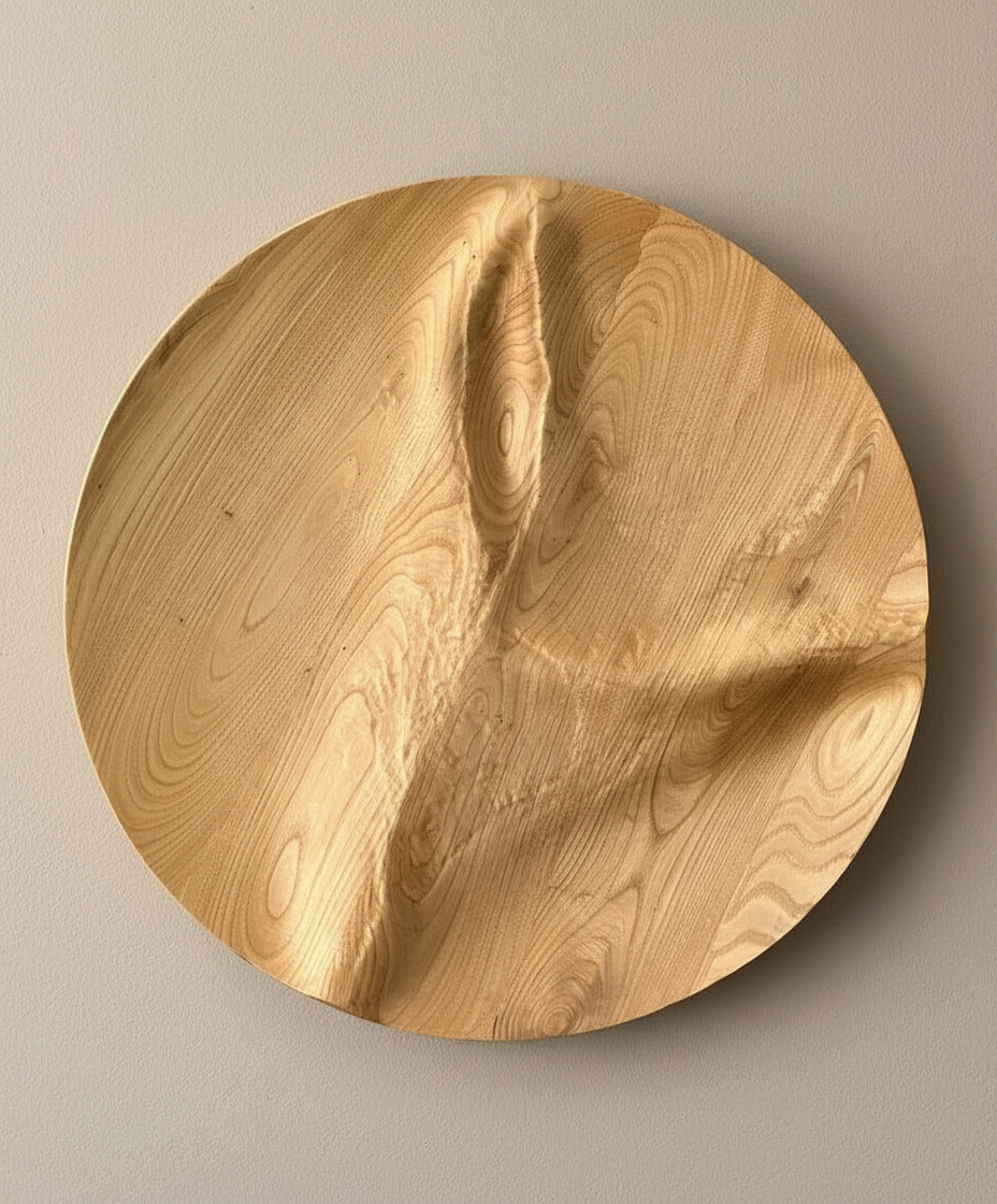 3D Carved Chestnut Wood Wall Art: Unique Wall Decor