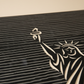 Liberty Statue Line Art - 3D Carved Wooden Wall Decor