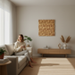 3D Carved Wood Wall Art: Textured Wood Panel Hanging