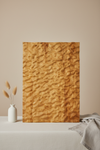 3D Carved Chestnut Wood Wall Art: Asymmetric Ripple Design