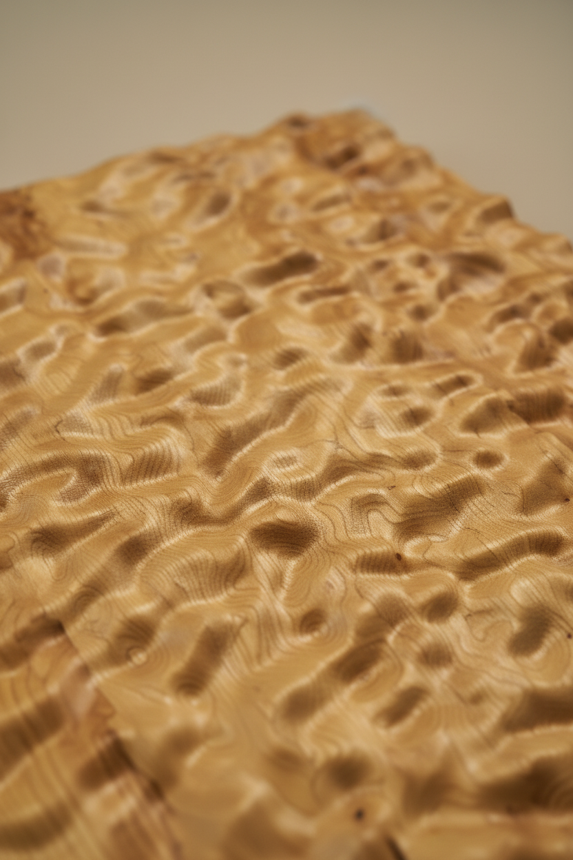 3D Carved Chestnut Wood Wall Art: Asymmetric Ripple Design