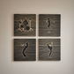 Line Art Music Band Wooden Wall Decor - Set of 4
