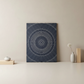 Hand-Carved Wood Line Art: Geometric Wall Hanging - Black & Gold