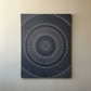Hand-Carved Wood Line Art: Geometric Wall Hanging - Black & Gold