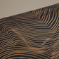 3D Carved Wood Wall Panel: Rustic Modern Line Art