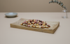 2 Pieces 3d Carved Multi-Purpose Wooden Tray, Chesnut Wood Tray
