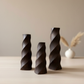 3 Pieces Chesnut Wood Candle Holder