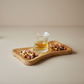 Chestnut Wood Tray Set – 2 Coffee & Serving Trays with 3D Design