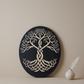 Celtic Knot Tree of Life Wood Wall Art: Engraved Yggdrasil Decor