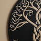 Celtic Knot Tree of Life Wood Wall Art: Engraved Yggdrasil Decor