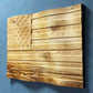 3D Carved Chestnut Wood American Flag Wall Art