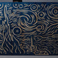 3D Wood Wall Art: Carved Starry Night Decor