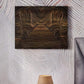 3D Carved Wood Wall Panel: Rustic Modern Line Art