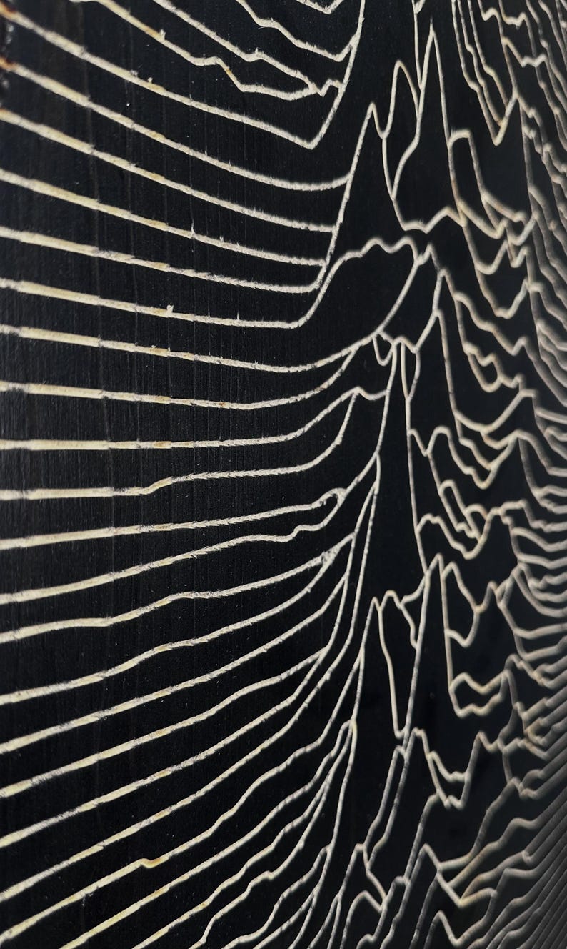 Joy Division Wood Wall Art: Hand-Carved Music Gift