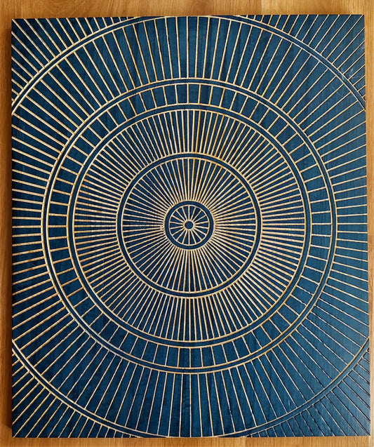 Minimalist Carved Line Wood Wall Art Panel