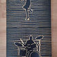 Line Art Music Band Wooden Wall Decor - Set of 4