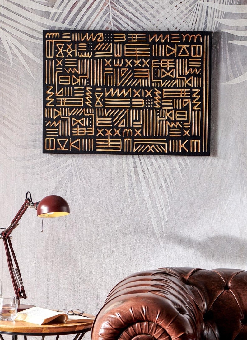 Wooden 3D Wall Art Panel – Hand-Carved Decorative Piece - Wood Wall Hanging Decor