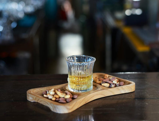 Chestnut Wood Tray Set – 2 Coffee & Serving Trays with 3D Design