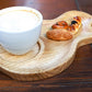 Rustic Chestnut Wood Coffee & Tea Trays – 2-Piece 3D Carved Set