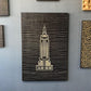 Empire State Building Wood Wall Art: Modern Minimalist Line Art