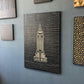 Empire State Building Wood Wall Art: Modern Minimalist Line Art