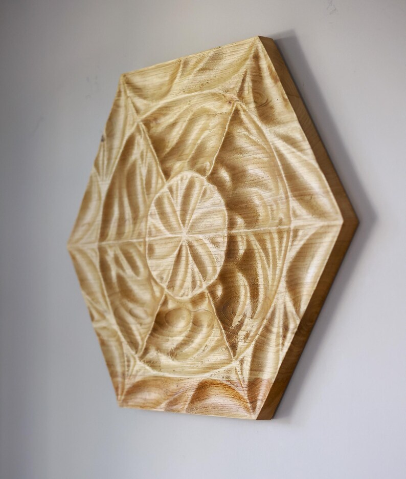 Mare 3D Carved Chestnut Wood Wall Art Panel