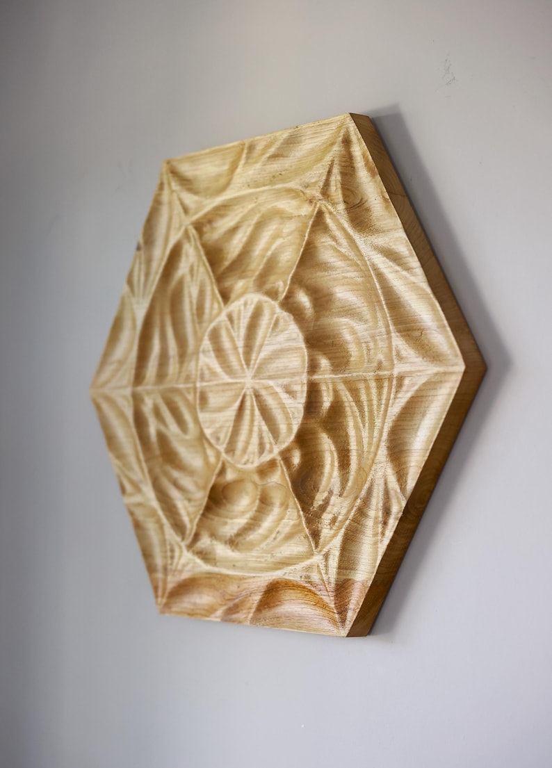 Mare 3D Carved Chestnut Wood Wall Art Panel