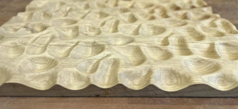3D Carved Wood Wall Art: Textured Wood Panel Hanging
