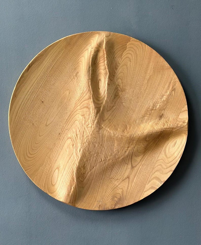 3D Carved Chestnut Wood Wall Art: Unique Wall Decor