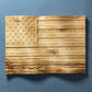3D Carved Chestnut Wood American Flag Wall Art
