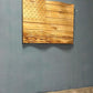 3D Carved Chestnut Wood American Flag Wall Art
