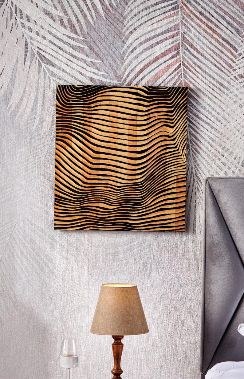 3D Wood Wall Art: Modern Abstract Panel Decor